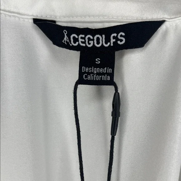 Acegolfs Women’s Stylish White Polo Shirt with Red Stripes - Picture 2 of 5